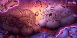 2:1 absurd_res aquatic belly big_belly big_breasts big_butt breasts butt detailed_background expansion expansion_sequence female fish group hi_res huge_belly huge_breasts huge_butt hyper hyper_belly hyper_breasts hyper_butt immobile immobilization moomis morbidly_obese morbidly_obese_female obese obese_female overweight overweight_female sequence shark thick_thighs weight_gain wide_hips