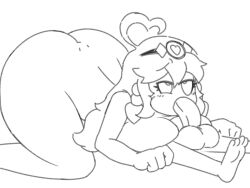 1girl 69 blowjob fellatio kette_chrioka_(helixdemise) sketch sucking_penis wide_hips wide_thighs