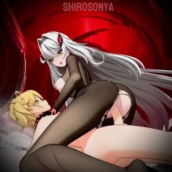 animation ass ass_focus blender genshin_impact outfit ronova_(genshin_impact) shaded tagme video white_hair