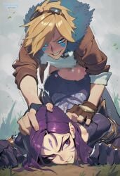 angry annoyed bboing_ai clenched_teeth ezreal forced hate_sex kai'sa league_of_legends league_of_legends:_wild_rift pinned_down rape raped_female sex sex_from_behind top-down_bottom-up violation