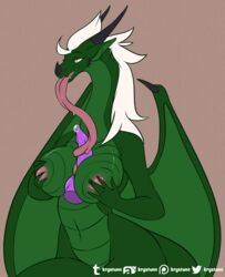 anthro big_breasts breasts dragon drooling erection fellatio female hectalynn invalid_tag krystune male nipples nude oral paizuri penis rule_63 saliva scalie sex smile straight tongue tongue_out voluptuous wings