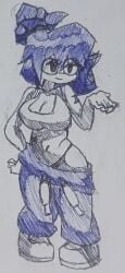 1girls 2026 breasts circular_glasses fanart fanart_from_twitter female female_only garlan_(haxxar) glasses oc original_character purple_hair tagme tagme_(artist) thighs traditional_art traditional_media traditional_media_(artwork)