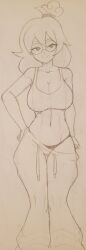 1girls 2025 breasts circular_glasses fanart fanart_from_twitter female female_only garlan_(haxxar) glasses oc original_character tagme tagme_(artist) thighs traditional_art traditional_media traditional_media_(artwork)