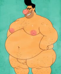 1boy belly big_belly big_moobs big_nose black_hair body_hair cartoon_network choberottie dilf fat fat_man hair harold_(billy_and_mandy) huge_belly human male male_only manboobs moobs morbidly_obese morbidly_obese_male navel nipples nude nude_male obese obese_male overweight overweight_male teeth the_grim_adventures_of_billy_and_mandy
