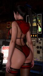 1girls ass ass_focus bikini black_hair dark_hair eve_(stellar_blade) female female_only gameplay in_game legwear light-skinned_female light_skin long_hair slim_waist solo stellar_blade straight_hair thick_thighs thighhighs thighs wide_hips