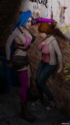 2girls 3d ass big_ass big_breasts breasts bust busty crossover curvaceous curvy curvy_figure dontnod_entertainment female female_focus hips hourglass_figure huge_ass huge_breasts jinx_(league_of_legends) large_ass large_breasts league_of_legends legs life_is_strange light-skinned_female light_skin max_caulfield maxine_caulfield mehlabs riot_games slim_waist square_enix thick thick_hips thick_legs thick_thighs thighs top_heavy voluptuous waist wide_hips