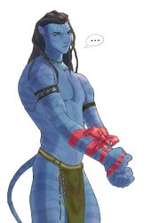 alien alien_only avatar avatar:_the_way_of_water blue_skin jake_sully male_only muscular muscular_male na'vi only_male tied_up useful4max