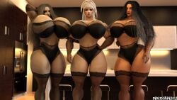 3d 3girls ass big_ass big_breasts big_thighs bottom_heavy breasts bust busty chest curvaceous curvy curvy_figure endlessrain0110 female female_focus fit fit_female giant_breasts giantess hips hourglass_figure huge_ass huge_breasts human large_ass large_breasts legs light-skinned_female light_skin luna_(endlessrain0110) mature mature_female mini_giantess original original_character original_characters thick thick_ass thick_hips thick_legs thick_thighs thighs top_heavy voluptuous voluptuous_female waist wide_ass wide_hips wide_thighs