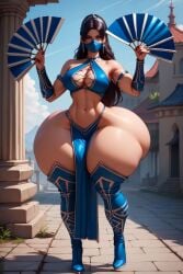 1girls ai_generated ass_expansion big_ass big_breasts black_hair blue_eyes bubble_ass bubble_butt chunky curvy_female earrings fans fat fat_ass female female_focus female_only headwear high_heel_boots hotcartoonai huge_ass hyper_ass hyper_hips kitana lard_ass large_breasts light-skinned_female light_skin loincloth long_hair massive_ass mortal_kombat mortal_kombat_(2011) netherrealm_studios obese outside princess thick thick_ass thick_thighs voluptuous voluptuous_female wide_hips