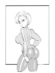 1girls alternate_hairstyle android android_18 big_ass big_breasts blonde_hair blue_eyes breasts bursting_breasts busty curvy digital_media digital_media_(artwork) dragon_ball dragon_ball_super dragon_ball_z female funsexydragonball hips hourglass_figure huge_ass humanoid large_breasts legs light-skinned_female light_skin mature mature_female milf short_hair_female shounen_jump thick thick_legs thick_lips thick_thighs thighs voluptuous wide_hips wife