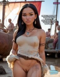 ai_generated brown_hair defeated_heroine disney female femsub maledom maledom_caption native_american native_american_female pocahontas pocahontas_(character) pocahontas_ii:_journey_to_a_new_world pussy spoils_of_war