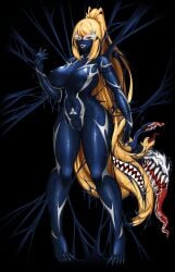 bodysuit living_clothes marvel marvel_comics metroid rikatsuky samus_aran she-venom symbiote