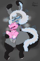 absurd_res balls belly black_body black_fur blush bodily_fluids claws collar colored cum cum_inside digital_drawing_(artwork) digital_media_(artwork) duo espurr evelyn_(espurr) fan_character felid female female_penetrated feral fur generation_6_pokemon genital_fluids genitals grey_body grey_fur hair heart_(marking) hi_res larger_male looking_pleasured male male/female male_penetrating male_penetrating_female mammal markings narehate nintendo nude open_mouth penetration penis pink_body pink_fur pokemon pokemon_(species) pussy questionable_consent ribbons sato_(kabsfy) sex shiny_pokemon simple_background size_difference sosu-the-blue-wolf tail vaginal_penetration white_body white_fur