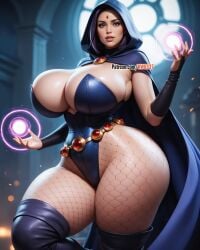 1female 1girls ai_generated alternate_breast_size ass big_ass big_breasts big_thighs boots breasts busty cape cleavage cleavage_overflow dc dc_comics female female_only fishnet_legwear fishnet_pantyhose fishnet_stockings hourglass_figure huge_thighs kw0337 large_ass large_breasts leotard mature mature_body mature_figure mature_woman milf pale-skinned_female pale_skin purple_cape purple_eyes purple_hair rachel_roth raven_(dc) revealing_clothes revealing_outfit solo solo_female strapless strapless_leotard superheroine teen_titans thick thick_ass thick_thighs thighs voluptuous voluptuous_female wide_hips