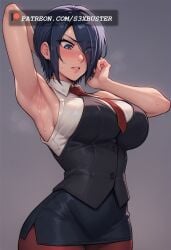 1girls ai_generated blue_hair female female_only kirishima_touka solo tagme tokyo_ghoul