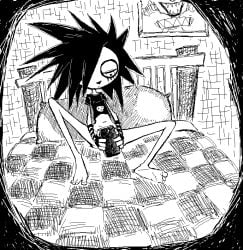 bed bottomless covering_pussy emo i_can't_sleep nia phone