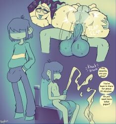 2022 2boys 2d anal anal_penetration anal_sex anthro anthro_male anus ass balls balls_bigger_than_penis big_ass big_balls big_butt big_penis bodily_fluids bottomwear bovid bulge caprine clothed clothing cum cumshot deltarune dialogue duo ejaculation erection excessive_cum excessive_genital_fluids eyewear fur furry furry_male genital_fluids genitals glasses goat hair horn huge_balls human humanoid_genitalia hyper hyper_balls kris_(deltarune) male male/male male_only male_penetrated male_penetrating male_penetrating_male mammal masturbation multiple_boys multiple_males nipples nude orgasm oversized_balls pants penetration penis perpleon ralsei sex shirt simple_background sitting_on_toilet solo_focus speech_bubble text toilet tongue tongue_out topwear undertale_(series)