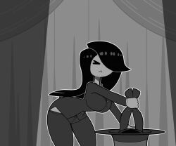 2026 2girls animated big_breasts black_and_white breasts bunny_ears bunnysuit clothed clothing cream_(movailarts) curvy curvy_female curvy_figure cute dress female female_only front_view gigi_(movailarts) greyscale hair_over_one_eye hat hi_res legs legwear long_hair looking_at_viewer magic magician_hat movail2 movailarts no_sound oc open_mouth original original_character short_hair tagme thick_thighs thighhighs thighs video