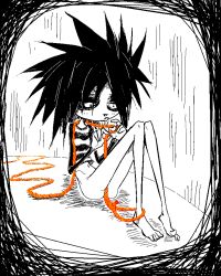 barefoot bottomless covering_pussy emo female i_can't_sleep nia