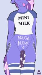 2018 absurd_res animal_genitalia animal_penis berry_frost clothing cum cutie_mark digital_media_(artwork) english_text equine equine_penis fan_character fur girly hair hi_res horsecock legwear male male_only mammal medial_ring mega_milk meme mini_milk multicolored_hair my_little_pony penis simple_background solo striped_legwear stripes text tongue tongue_out whisperfoot