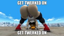 1girls 3d 3d_animation aged_up animated anus ass bent_over big_ass bottom_heavy bottomless bottomless_female bouncing_ass bubble_butt caption cream_the_rabbit fat_ass female female_only gif huge_ass jiggle jiggling_ass large_ass massive_ass potatermino pussy solo sonic_(series) sonic_the_hedgehog_(series) sunglasses thick_ass thick_thighs thunder_thighs twerking wide_hips