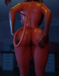1girls 3d 3d_(artwork) arlequinfox ass ass_focus choker collar curvy demon demon_girl demon_horns female female_focus horns meru_(merunyaa) meruccubus_(merunyaa) nude nude_female pussy red_skin samzan_(modeler) solo solo_female succubus succubus_horns sweat tattoo
