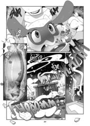 2018 animal_genitalia animal_penis canine comic diphallia diphallism english_text erection female hemipenes inside insomniacovrlrd male mammal marowak monochrome multi_penis nintendo page_34 penetration penis pokémon_(species) pokemon riolu scalie straight text vaginal_penetration video_games