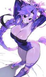adult_content ai_generated anthro anus ass back_view blush bunny_ears bunny_girl chibi claws crossover dark_room doll dripping_sweat erotic explicit fangs female from_behind highres huge_ass jointed_limbs lily_lovebraids mini_character mirror my_hero_academia nsfw pink_lighting poppy_playtime purple_hair pussy reflection robot_girl rumi_usagiyama sharp_teeth smile solo sweat tail white_purple_braids