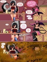 2d 2d_(artwork) 2girls :3 air almost_naked anthro anthro_female anthro_only april_fools artist_logo artist_name artist_signature big_hips big_thighs bigger_female black_and_white_fur black_and_white_hair black_fur black_hair black_panties blue_eyes boxes bra brap bread breasts brown_fart brown_gas cat_costume cat_ears cat_girl cat_tail catgirl clothed clothed_female deadly_fart dialogue dialogue_box disgust disgusted disgusted_look eggs fart fart_attack fart_cloud fart_everywhere fart_fetish fart_torture farting farting_in_face farting_on_another farting_on_face farts feline female female_focus femdom femsub food furry furry_female furry_only gas gassy gassy_ass gassy_female hiding hips hips_wider_than_shoulders holding_nose kemonomimi kemonowizard larger_female laughing laughing_at_another light-skinned_female light_skin loud_fart meat onomatopoeia panties poison_gas prank prank_gone_wrong pranked robot robot_anthro robot_arm robot_girl robot_humanoid sadism sadistic sadistic_girl short_hair shorter_female skimpy skimpy_armor skimpy_clothes skunk skunk_ears skunk_girl skunk_spray skunk_stripe skunk_tail smaller_female smell smelly smelly_ass smelly_farts smile smiling smug smug_face spiky_fur stink stink_fumes stink_lines stinky stinky_ass stinky_fart suffering suffocate suffocating suffocation surprised surprised_expression tea thick thick_hips thick_thighs thighs thighs_bigger_than_head toxic_gas twitter twitter_link visible_air white_fur white_hair whoopie_cushion witch witch_costume witch_hat