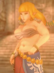 1girls 3d 3d_animation alternate_version_available animated big_breasts blonde_hair blue_eyes bouncing_breasts breast_focus breasts cleavage dress elf_ears female female_only hair hair_ornament huge_breasts jiggle jiggling_breasts large_breasts lips long_hair looking_at_viewer muscular_female nurico pink_dress pointy_ears princess_zelda skyward_sword smiling_at_viewer solo solo_female swaying swaying_breasts tagme the_legend_of_zelda video zelda_(skyward_sword