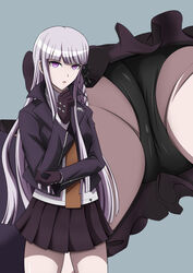 danganronpa female female_only human kirigiri_kyouko long_hair makiri_akira purple_eyes purple_hair solo straight_hair tagme upskirt