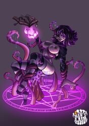 2d_(artwork) big_breasts blair_(mawslair) bondage bukkake glasses goth hoodie magic maws_lair nerd piercings restrained ritual self_upload tentacle tentacle_sex thighhighs witch