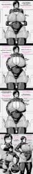1boy 1girl1boy 1girls anal between_breasts big_breasts big_female_small_male big_hips big_nipples big_thighs black_and_white black_boots black_gloves black_hair bodysuit butt_fang clothing_entrapment comic crouching crouching_female english_text fanny_packing female freckles freckles_on_cheeks full_comic glasses grey_leotard head_between_breasts high_heel_boots huge_breasts huge_hips huge_thighs inside_clothing japanese_female japanese_text large_breasts large_female large_futa large_hips large_thighs latex long_high_heel_boots mini_giantess naked_male nerdy_female nia0122 otako_(nia0122) ponytail shared_clothes shiny_clothes shiny_gloves short_male size_difference smile sweat tall_female text thick_hips thick_legs thick_thighs tight_clothing tight_leotard tits_covered trapped_between_breasts trapped_in_clothing visible_nipples voluptuous_female white_and_black white_leotard zipper