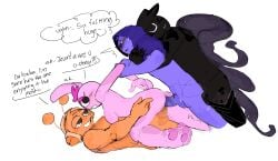 001tn 3boys anal anal_sex bisexual black_(sprunki) blue_skin dialogue double_penetration female incredibox_mod jevin_(sprunki) oren_(sprunki) orgy_sex pink_skin pinki_(sprunki) simple_background sleeping_on_person sleeping_sex sprunki