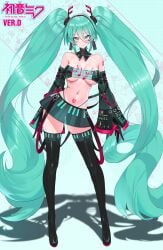 hatsune miku from vocaloid by dishwasher1910