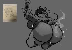 1girl 1girls :3 ass ass_focus ass_up big_ass big_butt blush blushing bow bow_tie bowtie bubble_ass bubble_butt butt butt_focus canid canine canis dog dog_ears dog_tail dumptruck_ass dumptruck_butt fat_ass fat_butt female female_focus holding holding_object huge_ass huge_butt looking_at_viewer looking_back looking_back_at_viewer musk musk_cloud musk_clouds musky musky_ass musky_butt oc open_mouth open_smile presenting presenting_ass presenting_butt ribznsfw smile smiling star steam steaming steaming_body steamy steamy_ass steamy_butt sweat sweatdrop sweating sweating_female sweating_profusely sweaty sweaty_ass sweaty_butt thick thick_ass thick_butt thick_thighs tongue