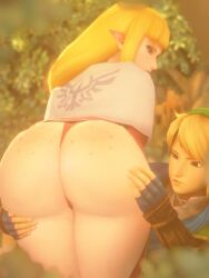 1boy 1girls 3:4 3d 3d_animation animated animation ass ass_focus big_ass big_butt blender blonde_female blonde_hair clothing elf_ears female freckles freckles_on_ass groping_ass huge_ass hyrule_warriors jiggling_ass large_ass light-skinned_female light_skin link link_(hyrule_warriors) longer_than_10_seconds male male/female mp4 nintendo no_sound nurico panties princess_zelda shorter_than_30_seconds skirt_lift skyward_sword straight tagme the_legend_of_zelda thick_ass thick_thighs touching_ass vertical_video video zelda_(skyward_sword)