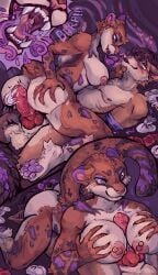 69_position absurd_res animal_genitalia animal_penis anthro anus aroused ass balls blush bodily_fluids bondage bound breast_play breasts brown_hair burping burping_in_face butt_sniffing canid canine canine_genitalia canine_penis comic condom cougar cowgirl_position cum dominant dominant_anthro dominant_female duo ejaculation fart fart_fetish fart_sniffing felid feline female ferox_(feroxdoon) filled_condom fox from_front_position fur gassy genital_fluids genitals hair hi_res hot_dogging hybrid jaguar knot knotted_penis male male/female mammal narenolust nipple_piercing nipples nonbinary_(lore) on_bottom on_top open_mouth oral orange_body orange_fur pantherine pawpads paws penis piercing presenting purple_body purple_eyes purple_fur raised_tail red_body red_fox red_fur rope scent scent_play sero_(feroxdoon) sex sexual_barrier_device sniffing submissive submissive_anthro submissive_male tail tan_body tan_fur teeth titjob tongue true_fox vulva wearing_condom white_body white_fur