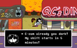 1girls 1nonbinary 2024 accurate_art_style animated anthro big_ass breasts breasts_out catti_(deltarune) chubby_female deltarune doggy_style earrings feline female human human_on_anthro interspecies kris_(deltarune) male male/female nonbinary nonbinary_(lore) outdoor_nudity outdoor_sex outdoors outside outside_sex pixel_animation pixel_art public public_nudity public_sex sex sprite straight tagme theevilfallenone white_fur yellow_sclera yellow_skin