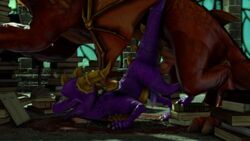 3d absurd_res age_difference anal book claws dragon duo erection feral hi_res horn ignitus knot male no-name-no-problem penis scales scalie size_difference source_filmmaker spyro spyro_the_dragon the_legend_of_spyro vein veiny_penis video_games western_dragon wings yaoi