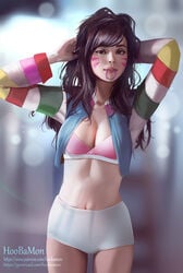 alternate_costume blizzard_entertainment bra breasts cleavage d.va female female_only hoobamon looking_at_viewer lunar_new_year lunar_new_year_series overwatch palanquin_d.va solo year_of_the_rooster