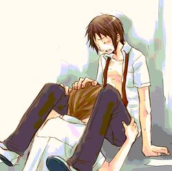 2boys gay itsuki_koizumi kyon male male/male male_only suzumiya_haruhi_no_yuuutsu tagme yaoi