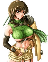 1girls busty female final_fantasy final_fantasy_vii shinozuka_jouji straight_hair tagme underboob yuffie_kisaragi