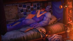 3d alien bed bedroom big_muscles casey duo embrace girly happy human magazine male mammal map melee_weapon muscular nude photo pointy_ears romantic_couple shield size_difference story story_in_description sword valnoressa vein velgaruu video_games warcraft weapon yaoi