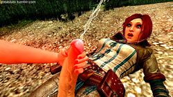 3d ambiguous_gender big_penis breasts cd_projekt_red cum dotasluts futanari handjob intersex penis the_witcher the_witcher_(series) the_witcher_2 the_witcher_3:_wild_hunt triss_merigold