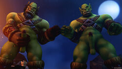 2boys duo erection humanoid kalimdor male male_focus male_only no_humans orc orc_male orgrimmar penis tagme valnoressa video_games warcraft