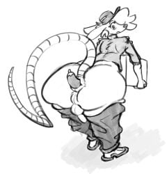 absurd_res anal anal_penetration anthro anus backsack balls big_butt bottomwear bottomwear_down butt clothed clothing delivery_(commerce) delivery_employee eggplant food food_fetish food_in_ass food_insertion food_play fruit genitals glop_(zomerous) hi_res holding_package huge_butt improvised_dildo improvised_sex_toy male mammal murid murine pants pants_down partially_clothed penetration penis plant postal_delivery puffy_anus rat rodent solo stretched_anus tail thick_thighs thin_tail wearing_hat wide_hips zomerous_(artist)