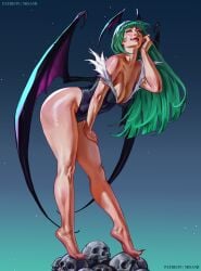 artistic_nude artistic_nudity bare_arms bare_breasts bare_chest bare_legs bare_shoulders bare_thighs barefoot big_breasts breasts cleavage curvaceous curvy darkstalkers digital_drawing digital_drawing_(artwork) digital_media_(artwork) female female_focus female_only hips hips_wider_than_shoulders legs misami morrigan_aensland no_visible_genitalia nonsexual nonsexual_nudity pinup skin_tight skindentation solo solo_female solo_focus tasteful tasteful_nudity toned toned_female voluptuous wide_hips