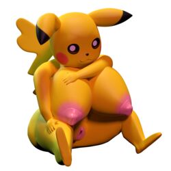 1girls 2018 3d ass big_breasts big_butt breasts female fur huge_breasts huge_butt looking_at_viewer lowpoly nintendo nipples pikachu pokémon_(species) pokemon pussy solo transparent_background video_games yellow_fur