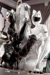 3d excessive_cum futa_on_futa futa_only futanari heaven_(jinsang) horsecock horsecock_on_humanoid hugging_penis hyper_penis jinsang_3d large_penis latex_clothing nevaeh_(jinsang) penis_bigger_than_body penis_size_difference theavanherst
